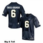 Notre Dame Fighting Irish Men's Jeremiah Owusu-Koramoah #6 Navy Under Armour Authentic Stitched Big & Tall College NCAA Football Jersey ZNH7299JA